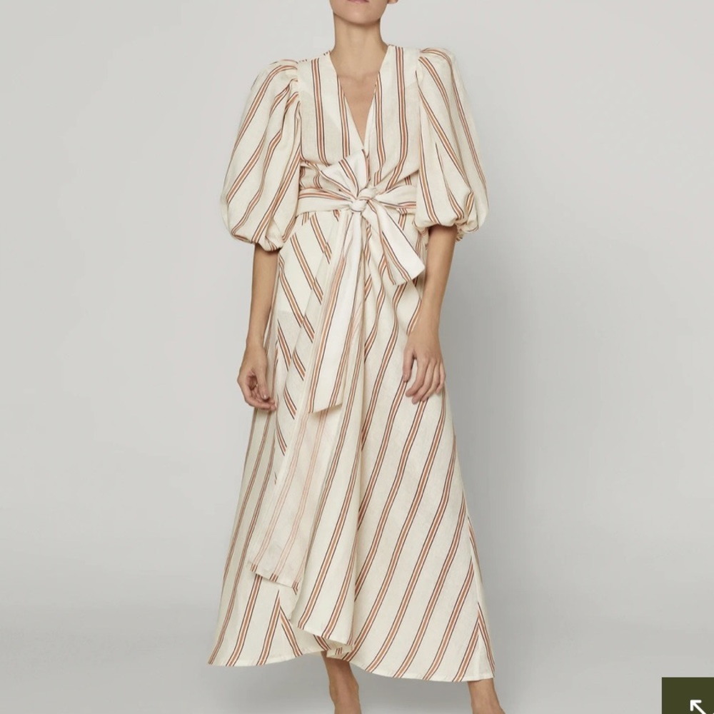 Juan De Dios Ermita Wrap-around Linen Dress